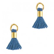 Mini Borla 0.7cm - Gold-royal blue